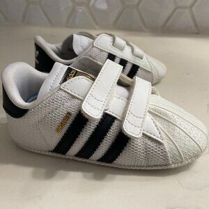 Adidas Superstar Ortholite Baby Infant Soft Shoes Sneakers Black White Size 5